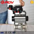 6'' stainless steel double acting pneumatic flanged ball valve